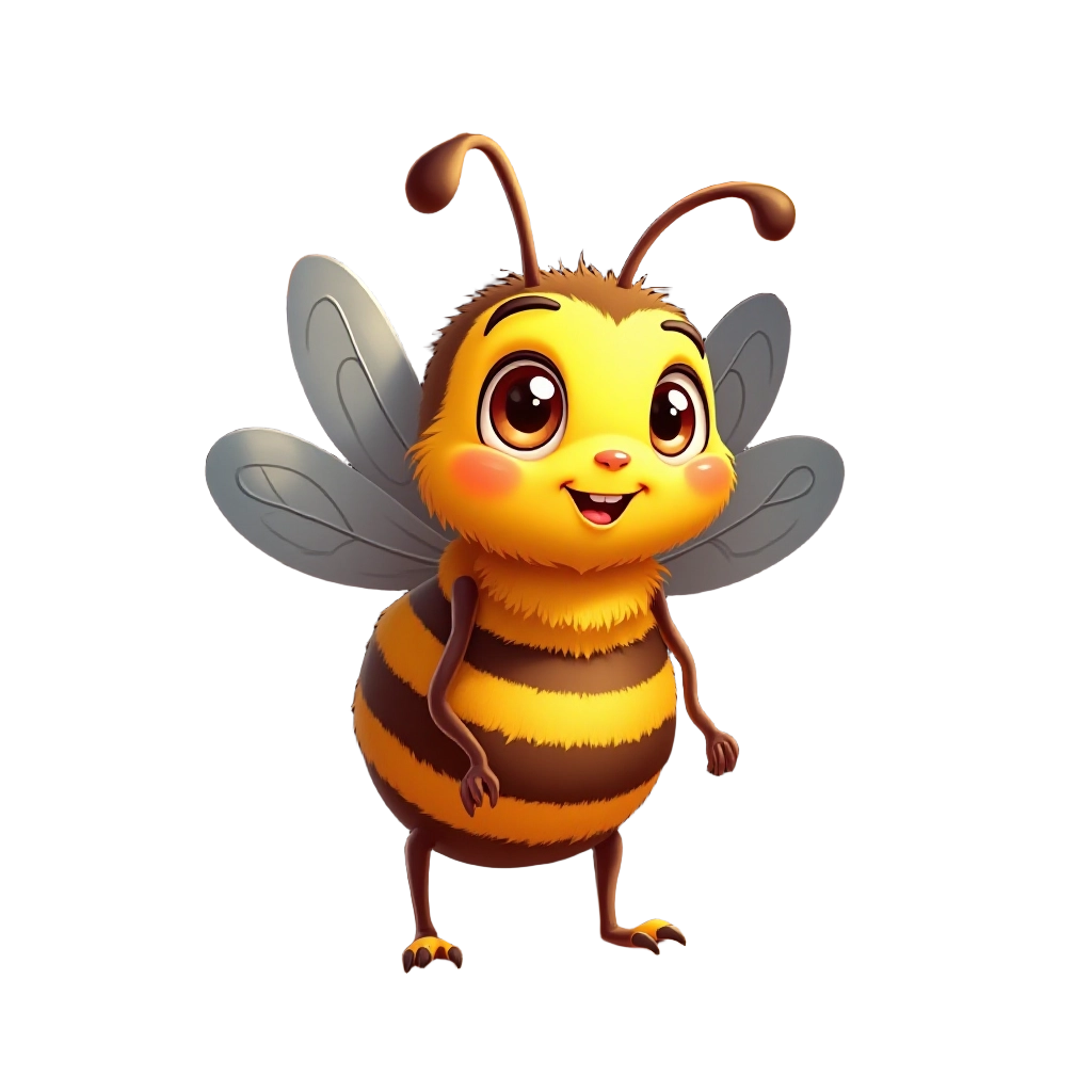 Happy Cartoon Bee